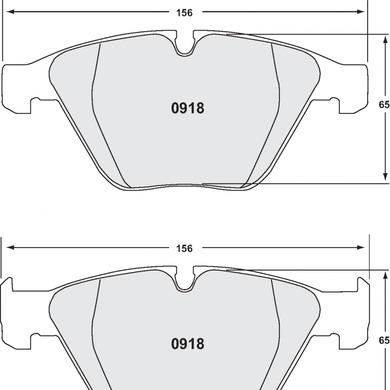 Endurance compound with less wear. Race brake pads - BMW E6x / E8x / E9x
front brake pads